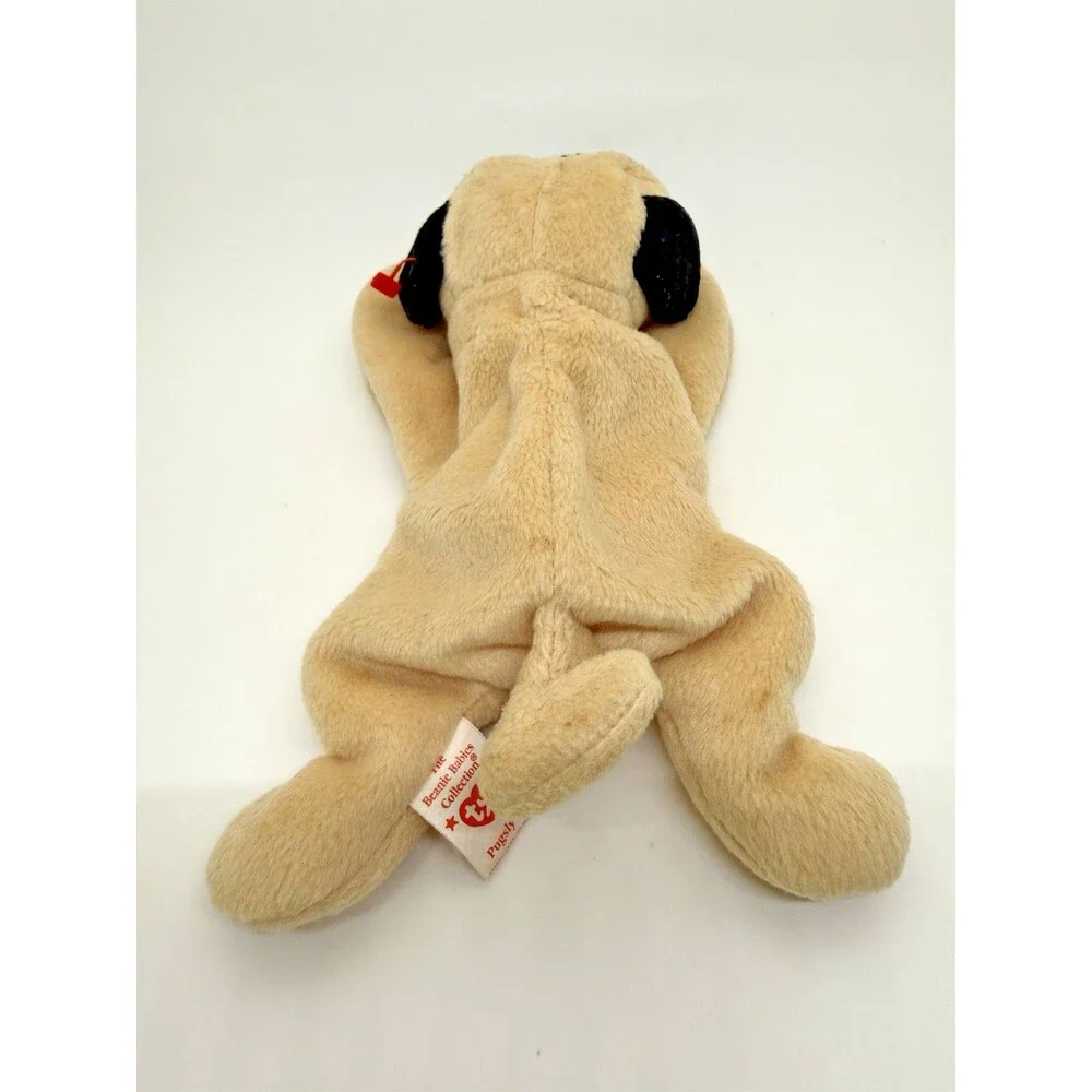 TY Beanie Baby Pugsly Pug Dog Plush 1996 Retired New No Tags Stuffed Animal